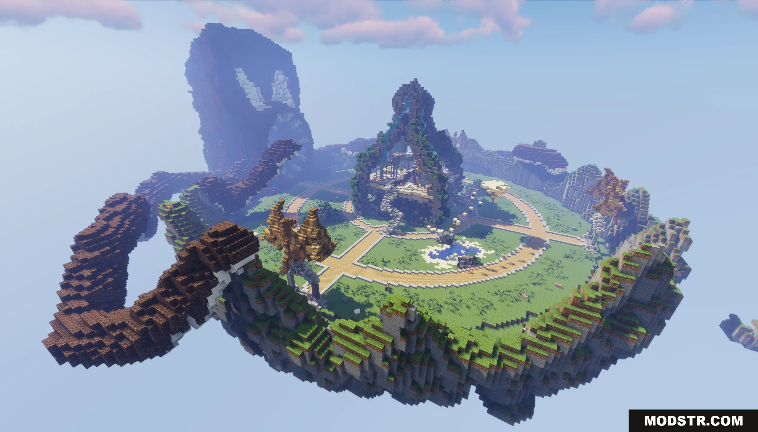 Kraken Lobby Map Screenshot 1 Overview of the Kraken Lobby Map featuring a giant monster and floating island