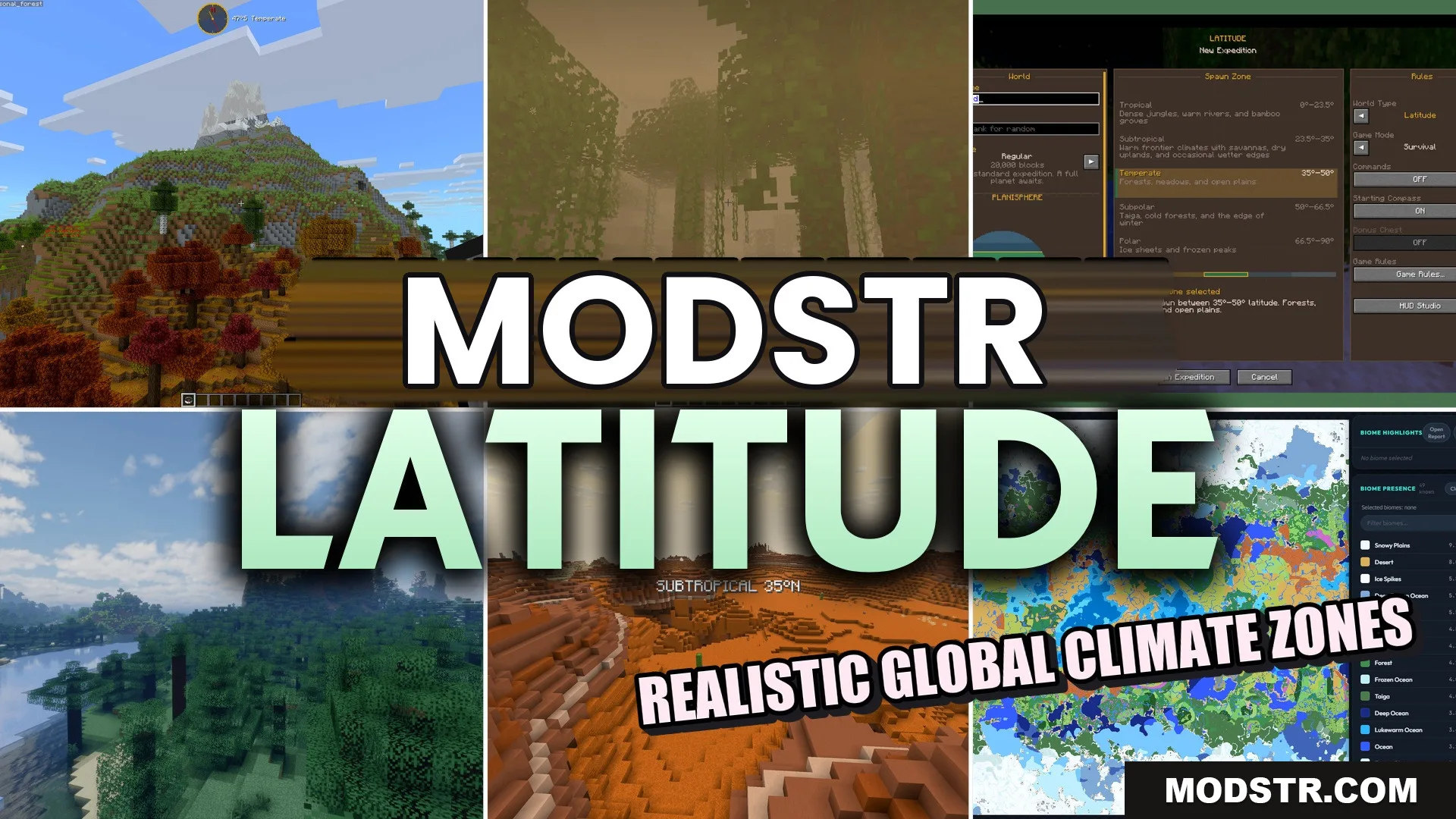Latitude Mod (26.2, 1.20.1) – Travel From Hot Jungles to Freezing Polar Edges cover art