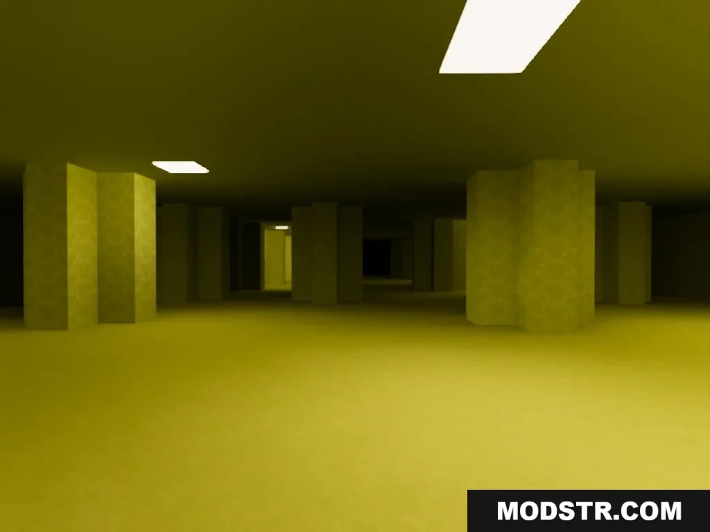 Linal Threshold Resource Pack Screenshot 1 Linal Threshold Resource Pack creates endless yellow corridors with fluorescent lights