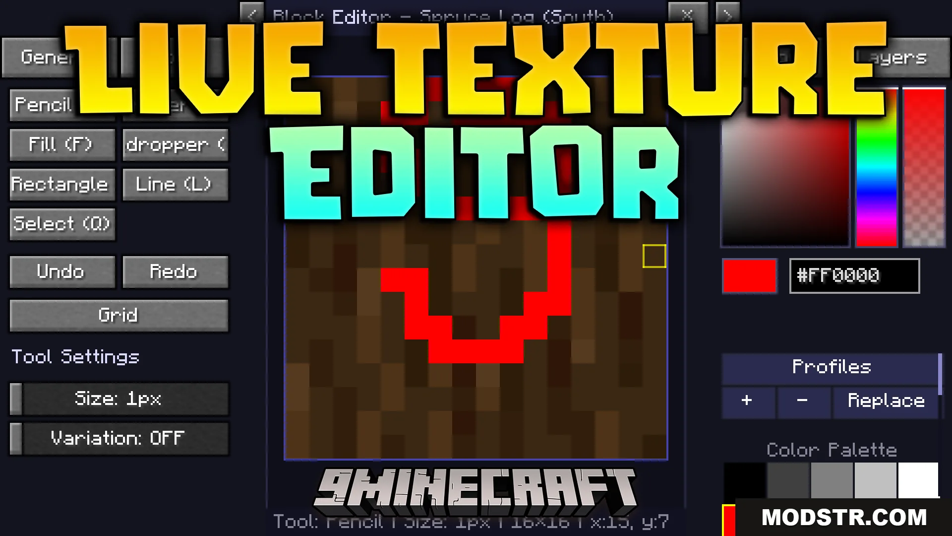 Live Texture Editor Mod (1.21.11) – Paint Custom Textures Directly in Your World cover art