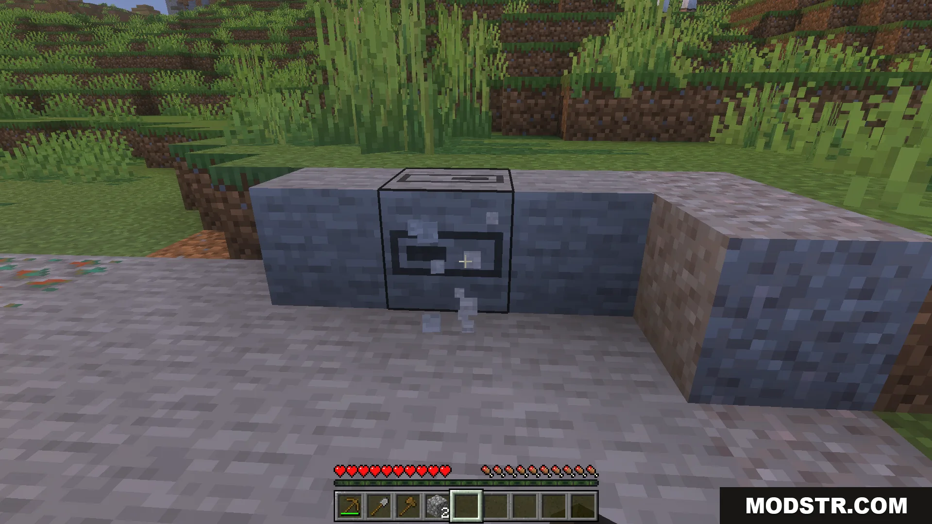 Loading Block Breaking Animation Texture Pack Screenshot 3 Loading Block Breaking Animation Texture Pack replaces cracks on a stone block