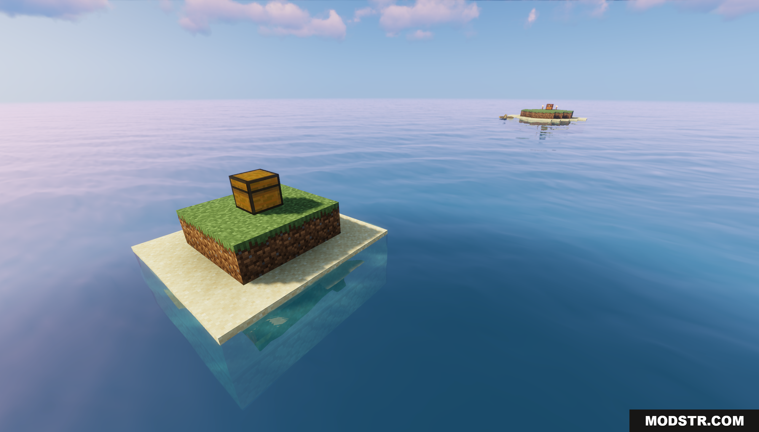 Lonely Island Map Screenshot 6 Small starting island and another distant island across the ocean water