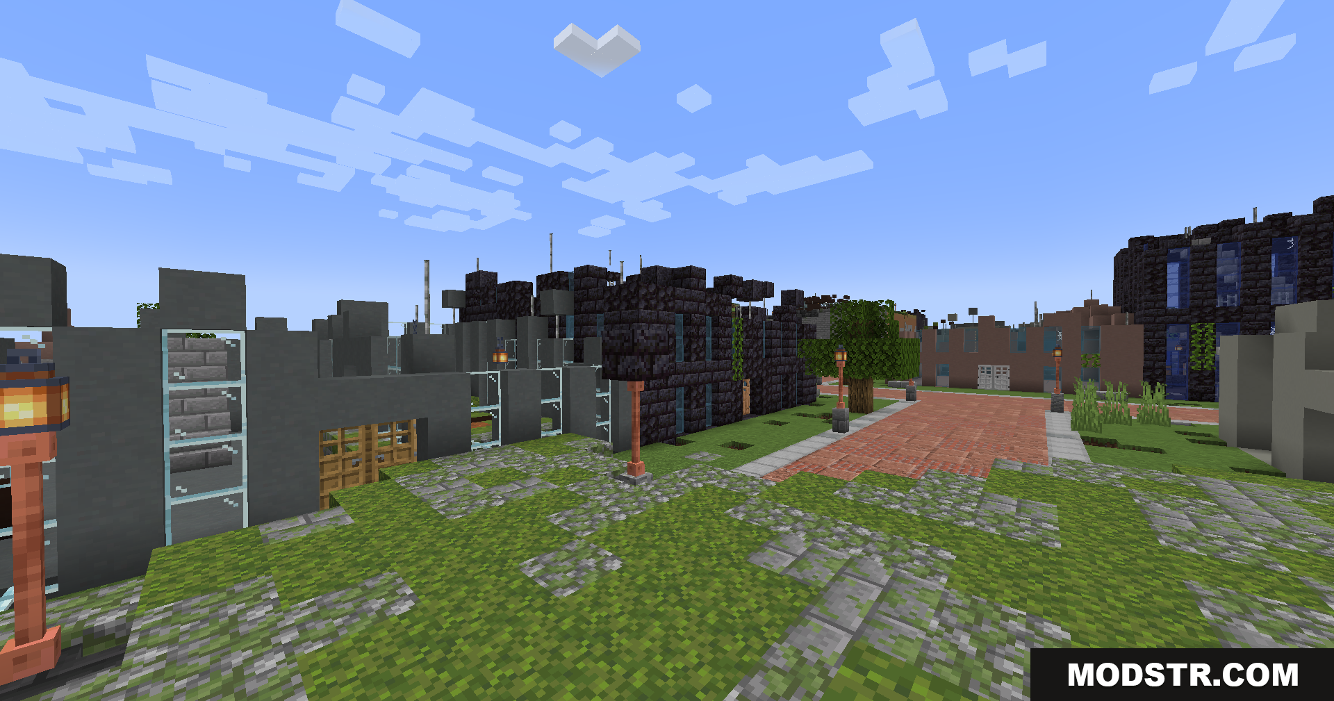 Lost Cities Filter Mod Screenshot 5 A street view of dilapidated buildings in a ruined city