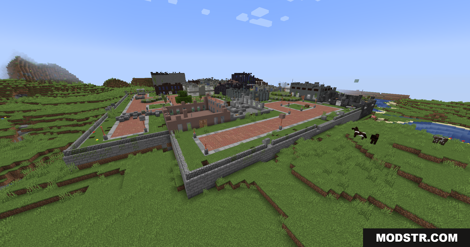 Lost Cities Filter Mod Screenshot 4 A sprawling, abandoned city enclosed by high stone walls
