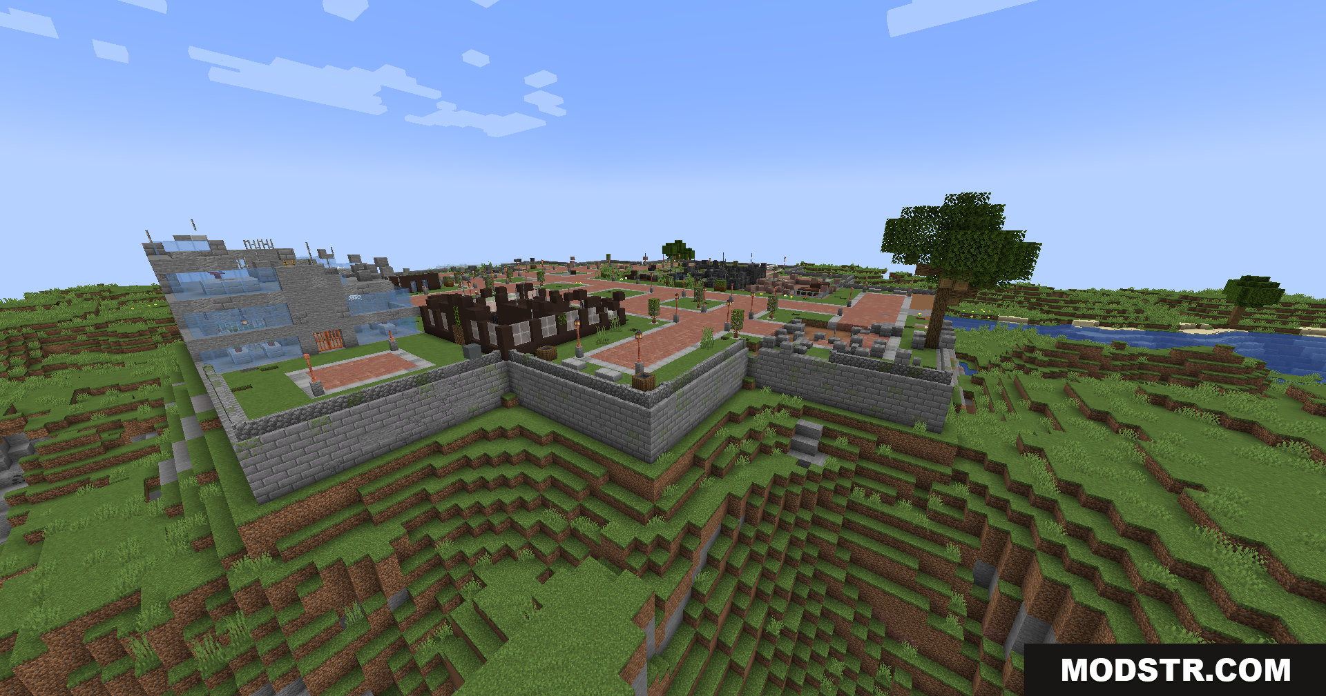 Lost Cities Filter Mod Screenshot 15 A walled city built on a grassy, rolling hill