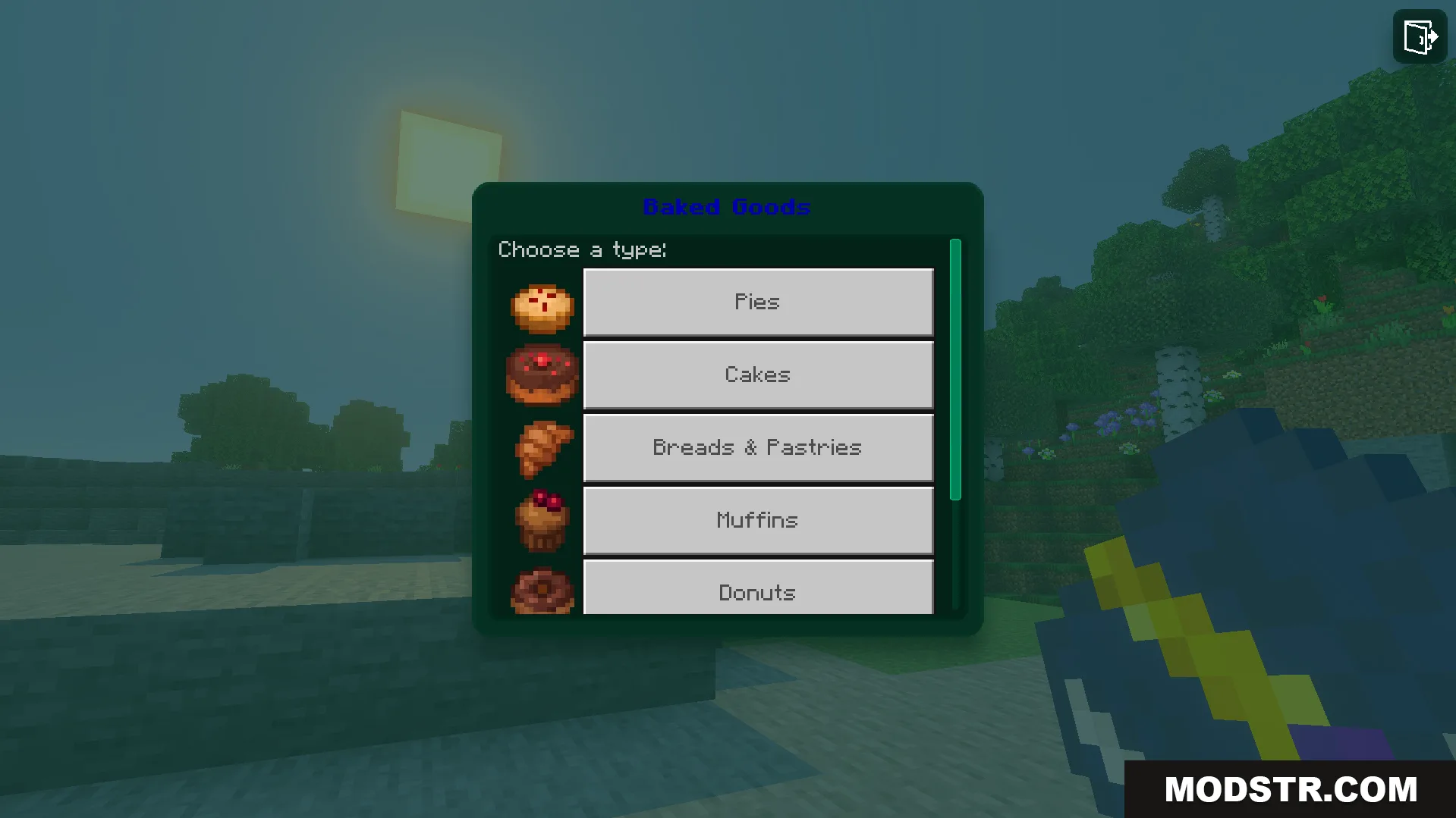 Loyallays Food Expansion Addon Screenshot 2 Player views the baked goods section inside the new helpful guidebook