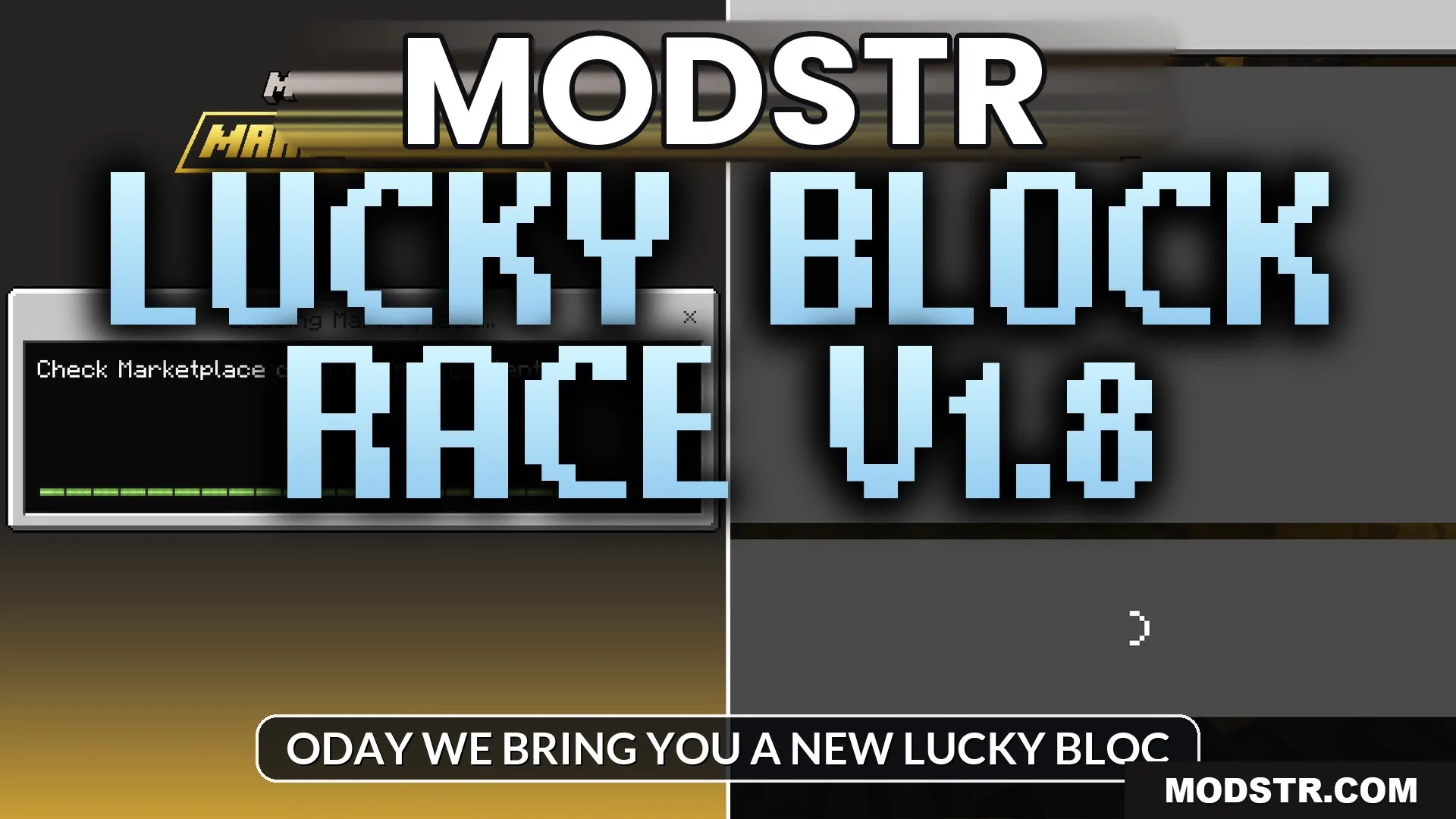 Lucky Block Race V1.8 Map (1.21) – Race Friends Through Chaos for a Final PvP cover art
