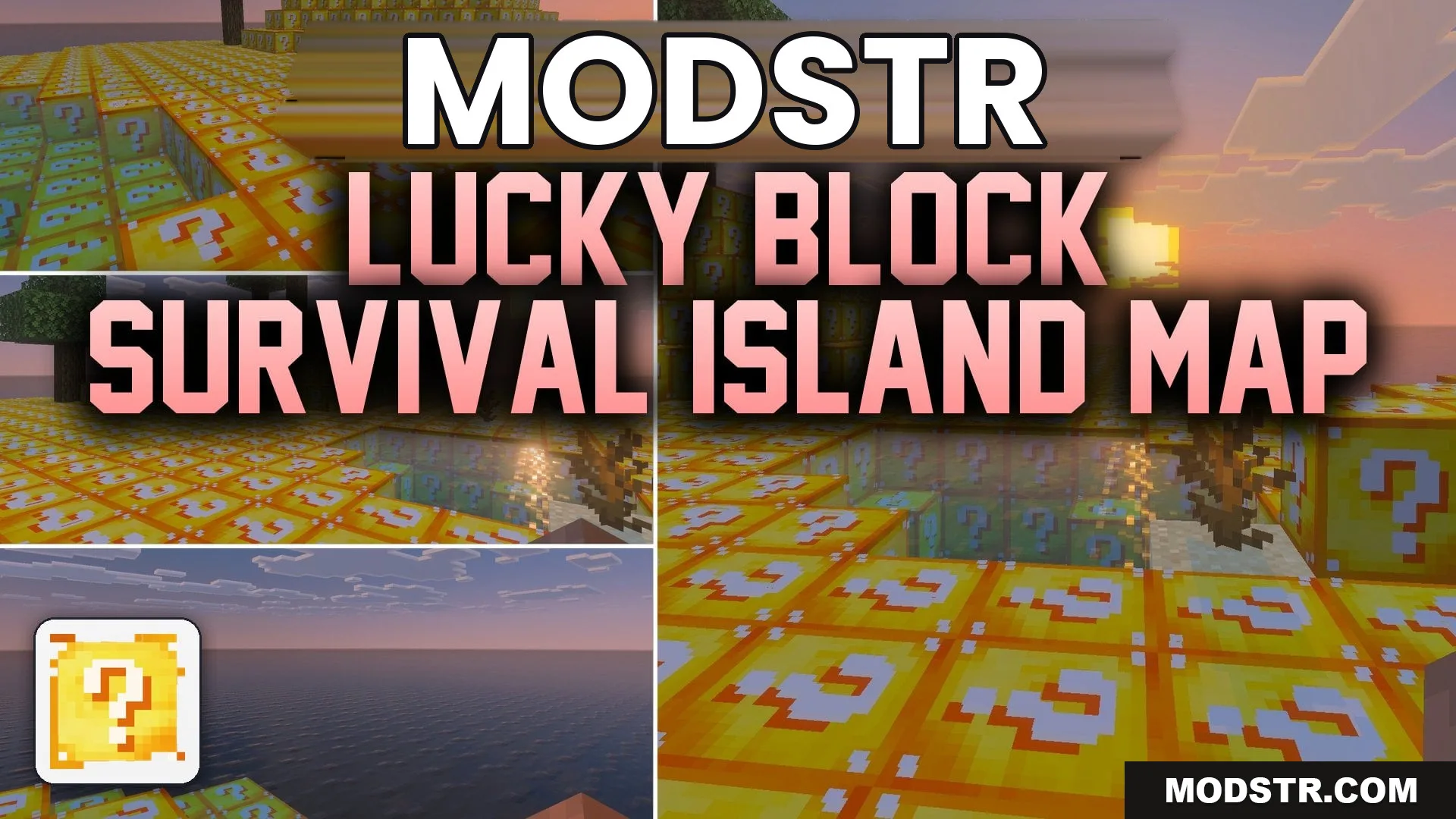 Lucky Block Survival Island Map (26.x, 1.21) – Survive Pure Chaos on a Mystery cover art