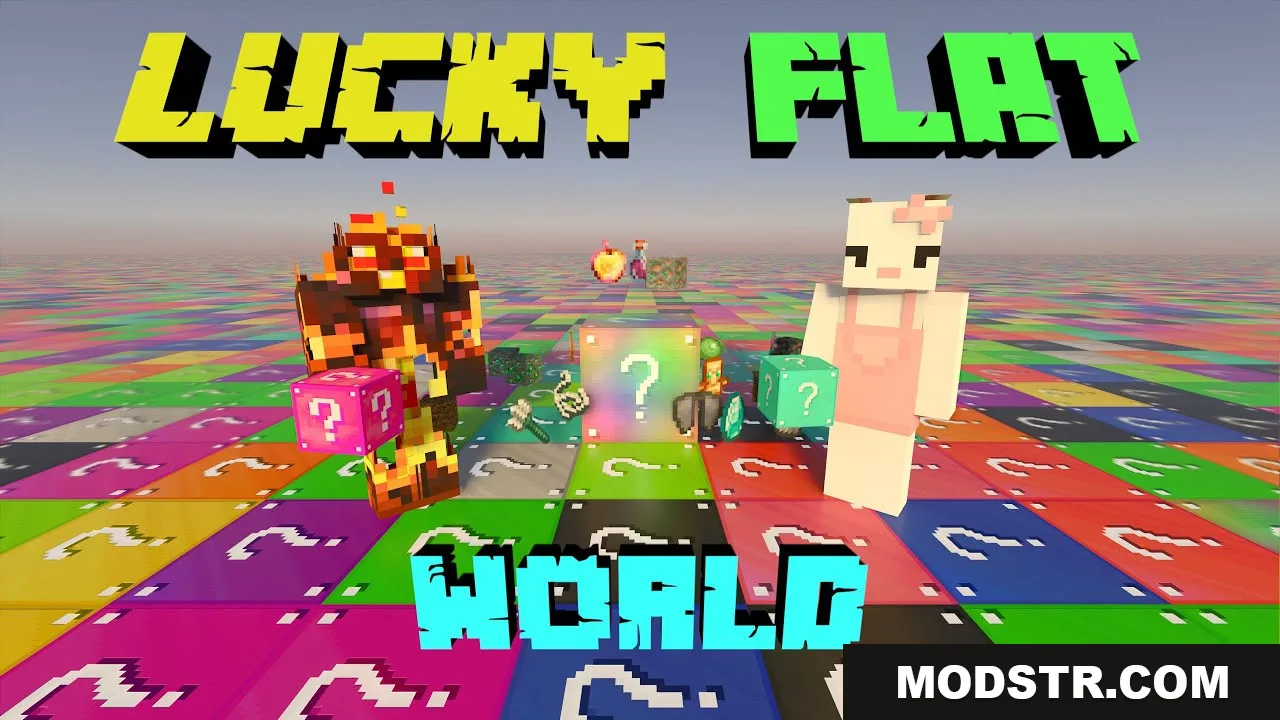 Lucky Flat World Map (26.x, 1.21) – MCPE/Bedrock