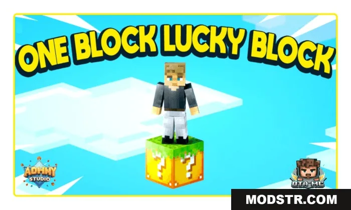 Lucky One Block Map (26.x, 1.21) – MCPE/Bedrock