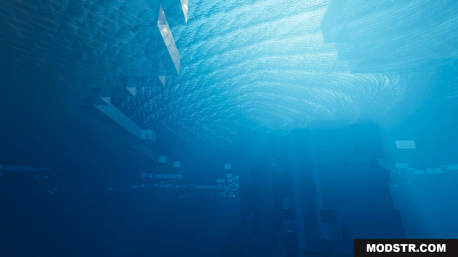 Lumina Visual Shader Screenshot 2 Clear blue ocean water with realistic lighting effects seen from underwater