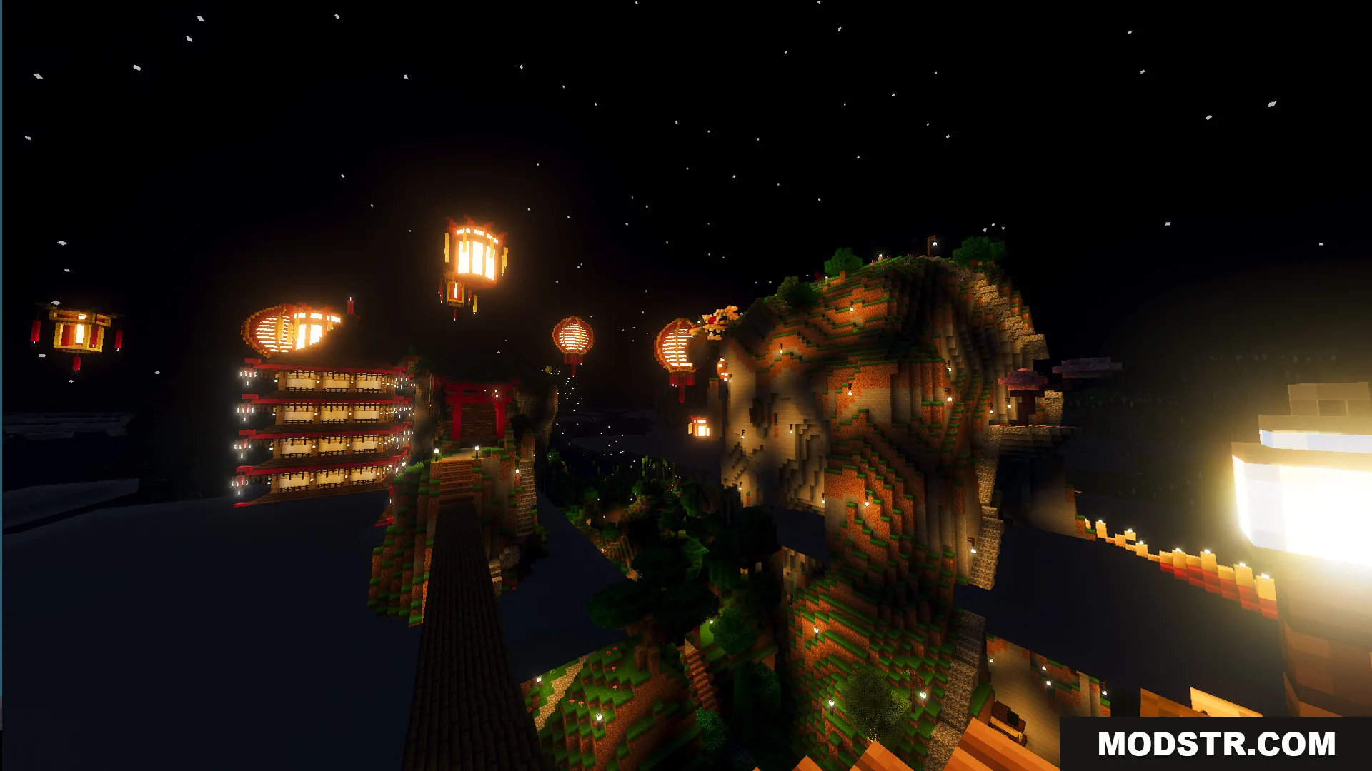 Lunar Festival Hunt Map Screenshot 4 Floating islands with glowing lanterns during a lunar celebration