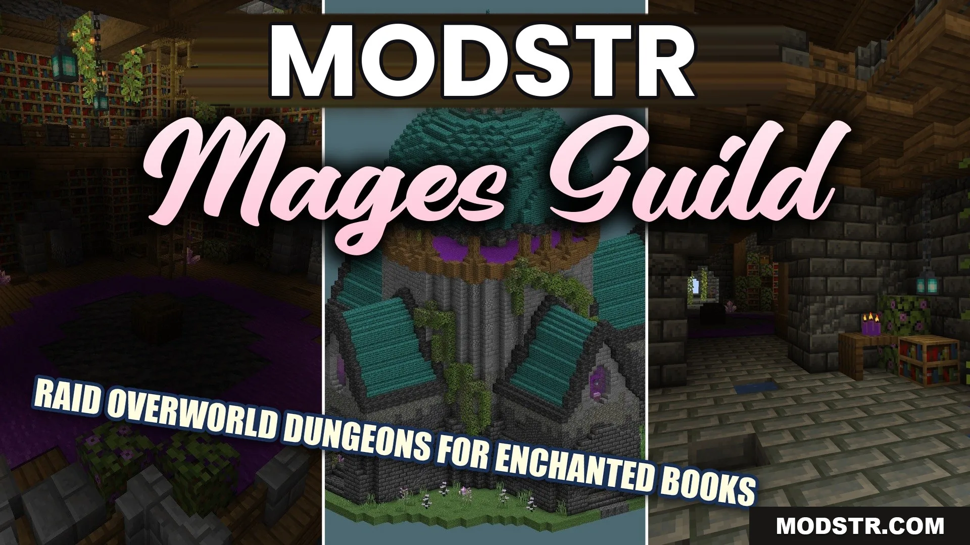 Mages Guild Data Pack (1.21.1) – Raid Overworld Dungeons for Enchanted Books cover art
