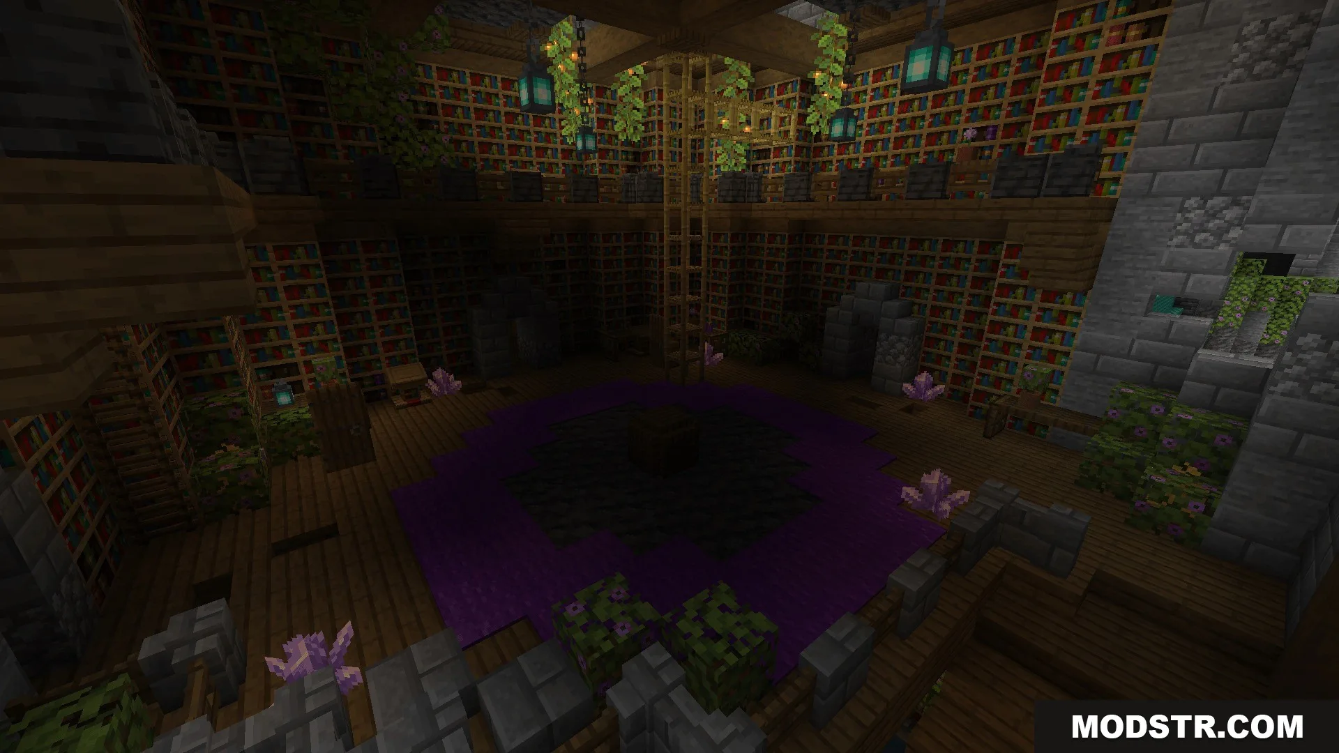 Mages Guild Data Pack Screenshot 3 A large circular library room from the Mages Guild data pack