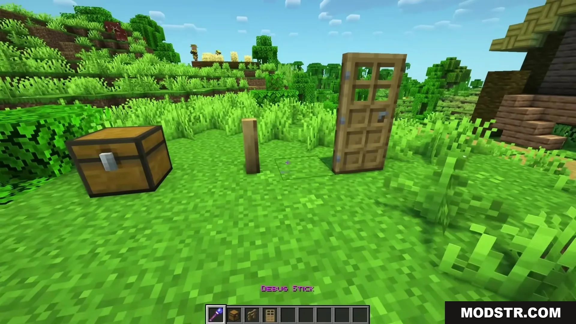 Magical Debug Stick Resource Pack Screenshot 3 A player holds the wand from the Magical Debug Stick Resource Pack