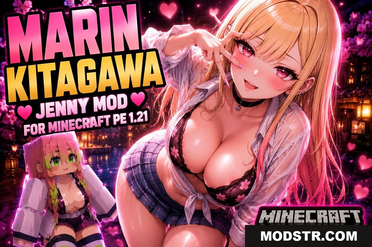 Marin Kitagawa Jenny Mod for Minecraft PE 1.21 – Ultimate Anime Waifu Bedrock Addon