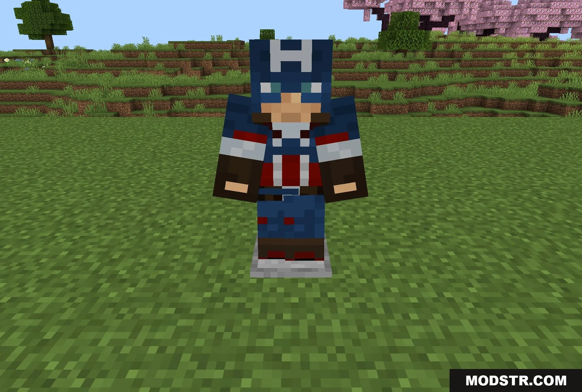 Marvel & Dc Superhero's Addon Screenshot 2 Captain America's uniform with its shield colours
