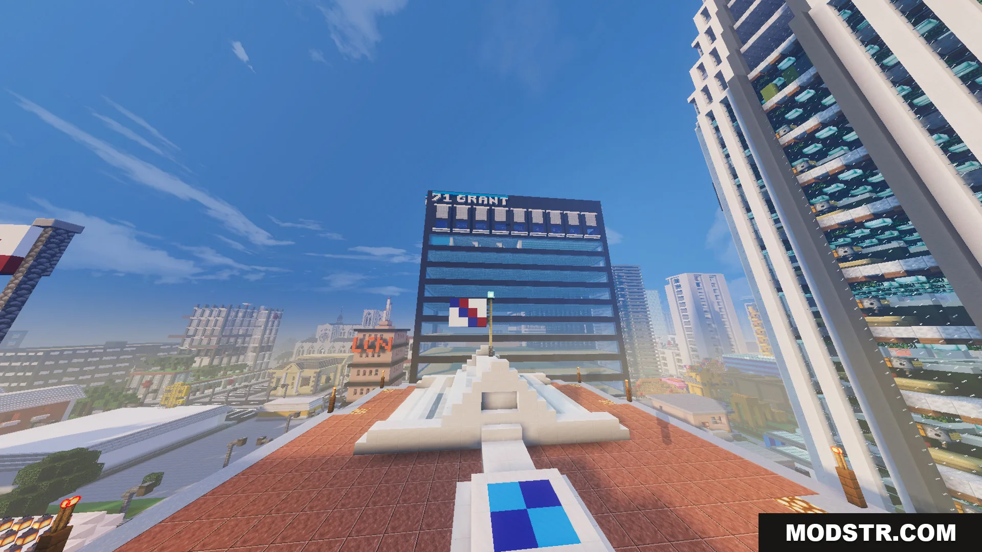 Marvis City LITE Map Screenshot 6 Rooftop view of tall skyscrapers in the nine huge districts