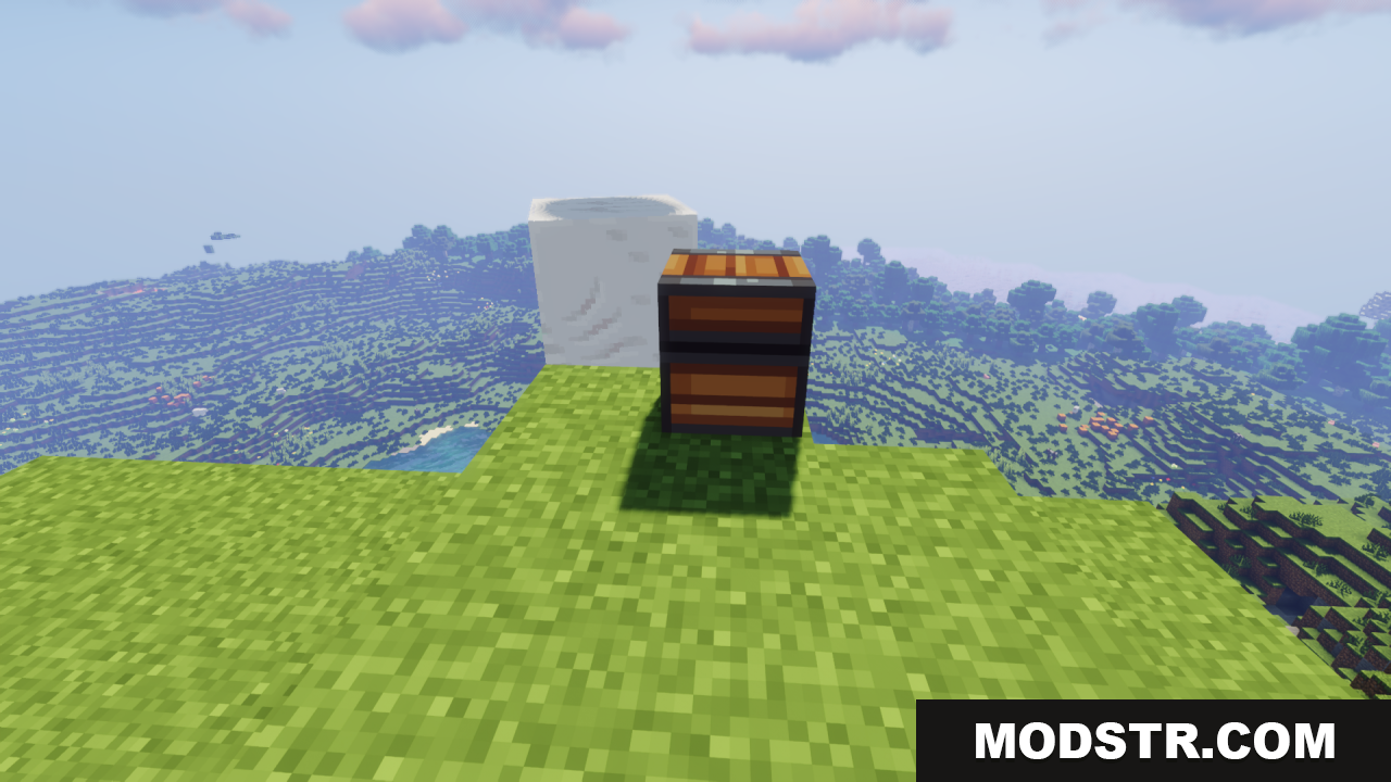 Mayview Resources Texture Pack Screenshot 4 A retextured wooden chest on a grassy hill