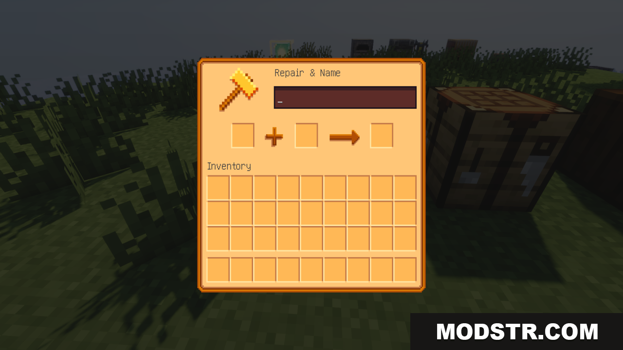 Mayview Resources Texture Pack Screenshot 17 The custom anvil interface for repairing and naming items