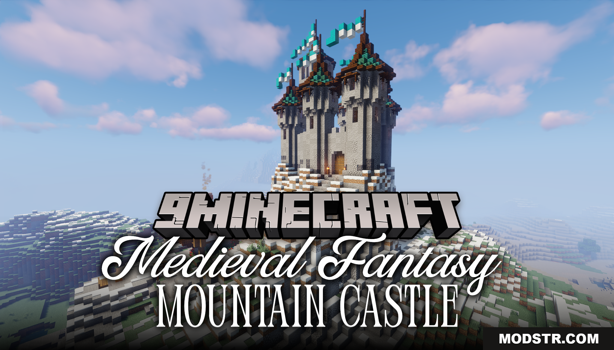 Medieval Fantasy Mountain Castle Map