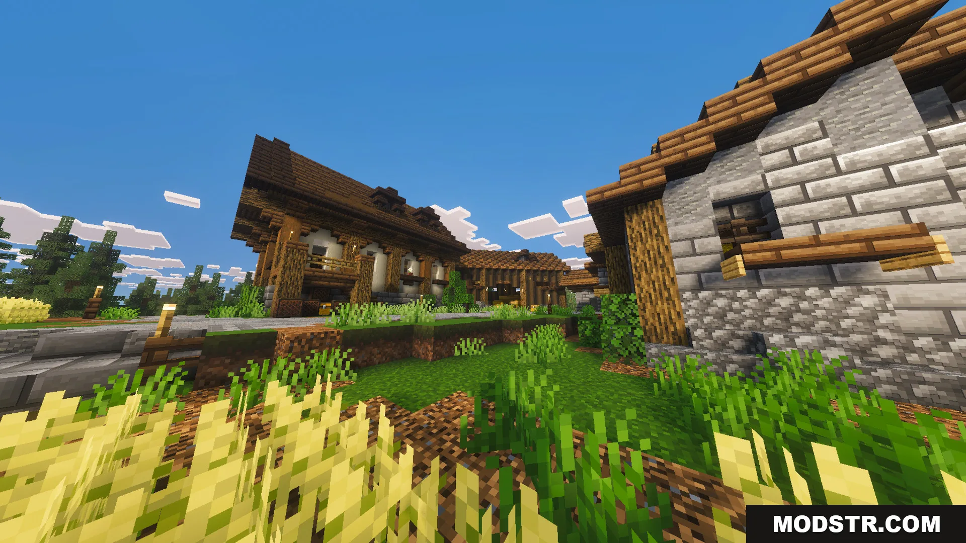 Medieval Village Gendrys Tavern Map Screenshot 5 Medieval Village Gendrys Tavern Map shows a large stone tavern with wooden roofs