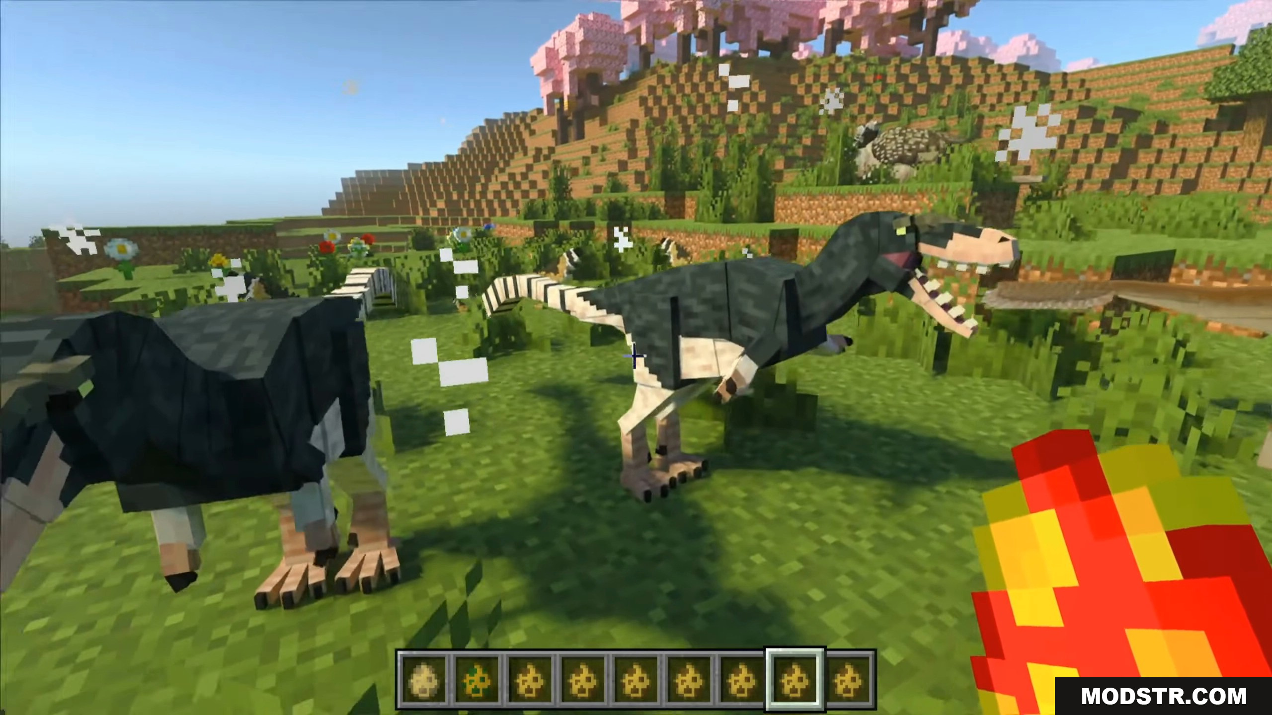 Mesozoic Biology Addon Screenshot 13 Two scientifically accurate prehistoric dinosaur species roaming the Bedrock world