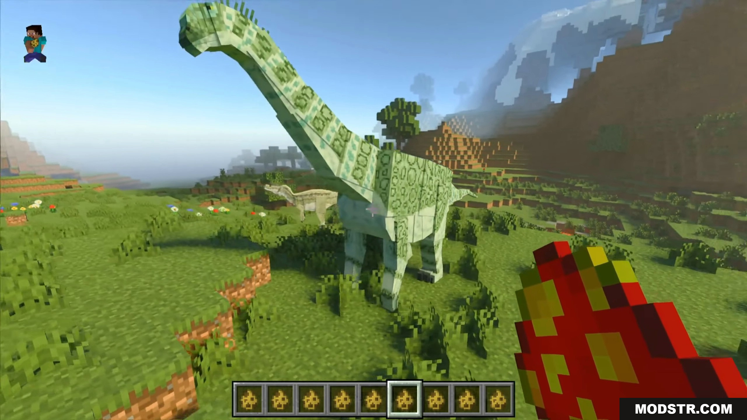 Mesozoic Biology Addon Screenshot 2 Massive scientifically accurate long necked dinosaur species in the overworld