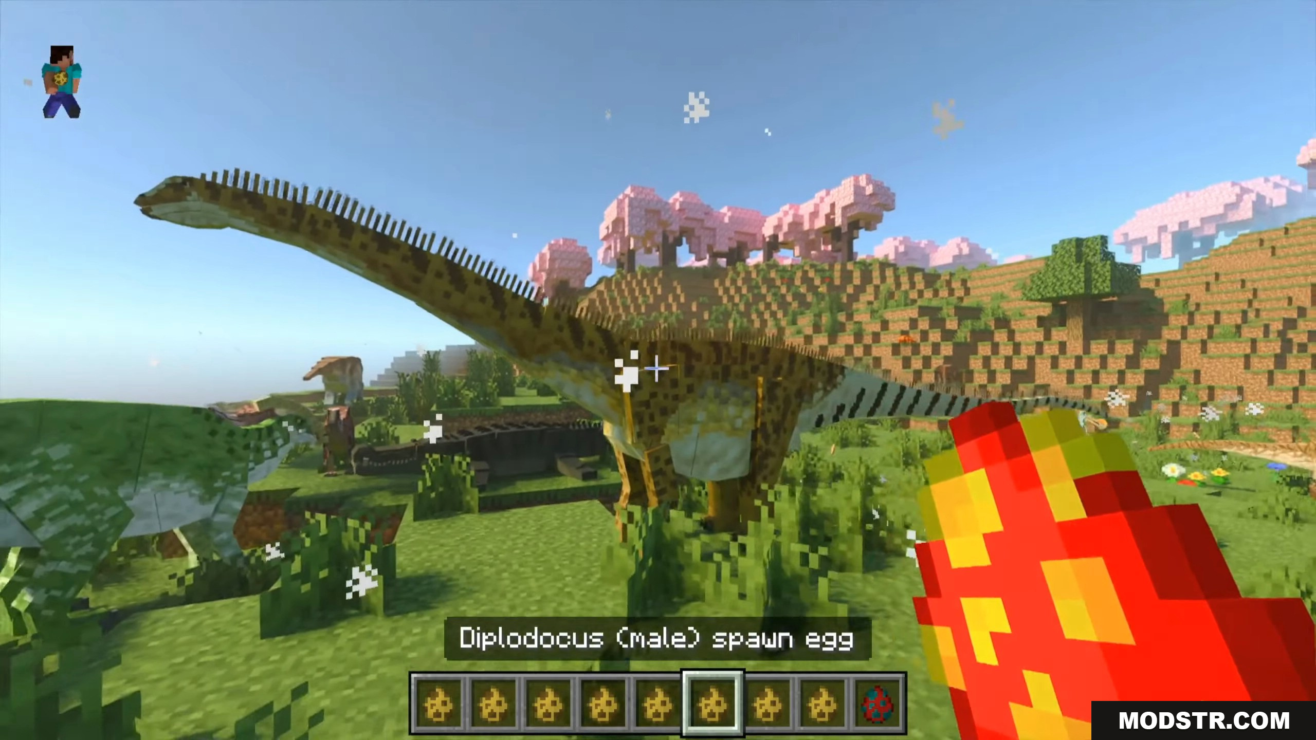 Mesozoic Biology Addon Screenshot 15 Multiple colorful scientifically accurate dinosaur species gathered in the world