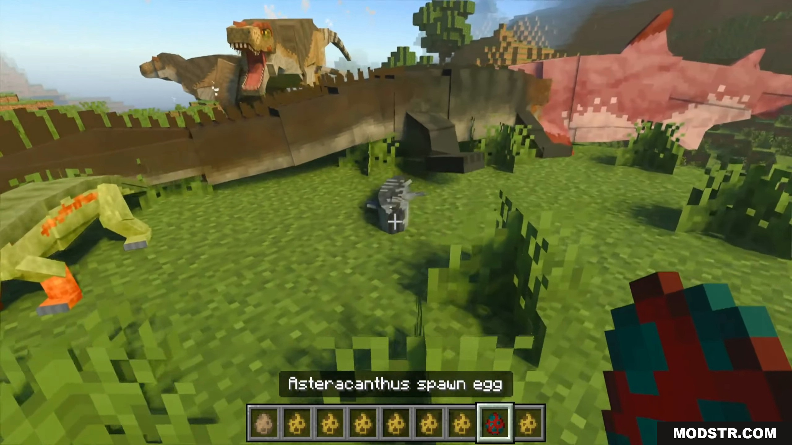 Mesozoic Biology Addon Screenshot 8 Using a spawn egg to introduce more scientifically accurate species