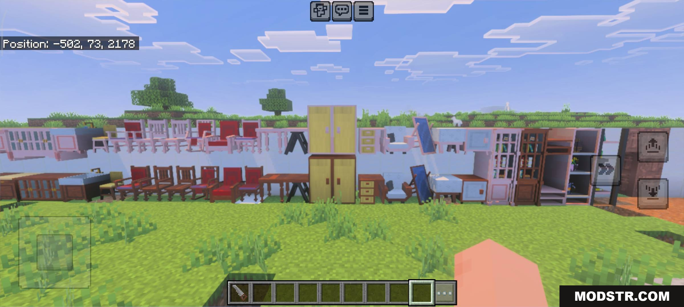 Modblockte Furniture Addon MCPE/Bedrock Mods & Addon Screenshot 2