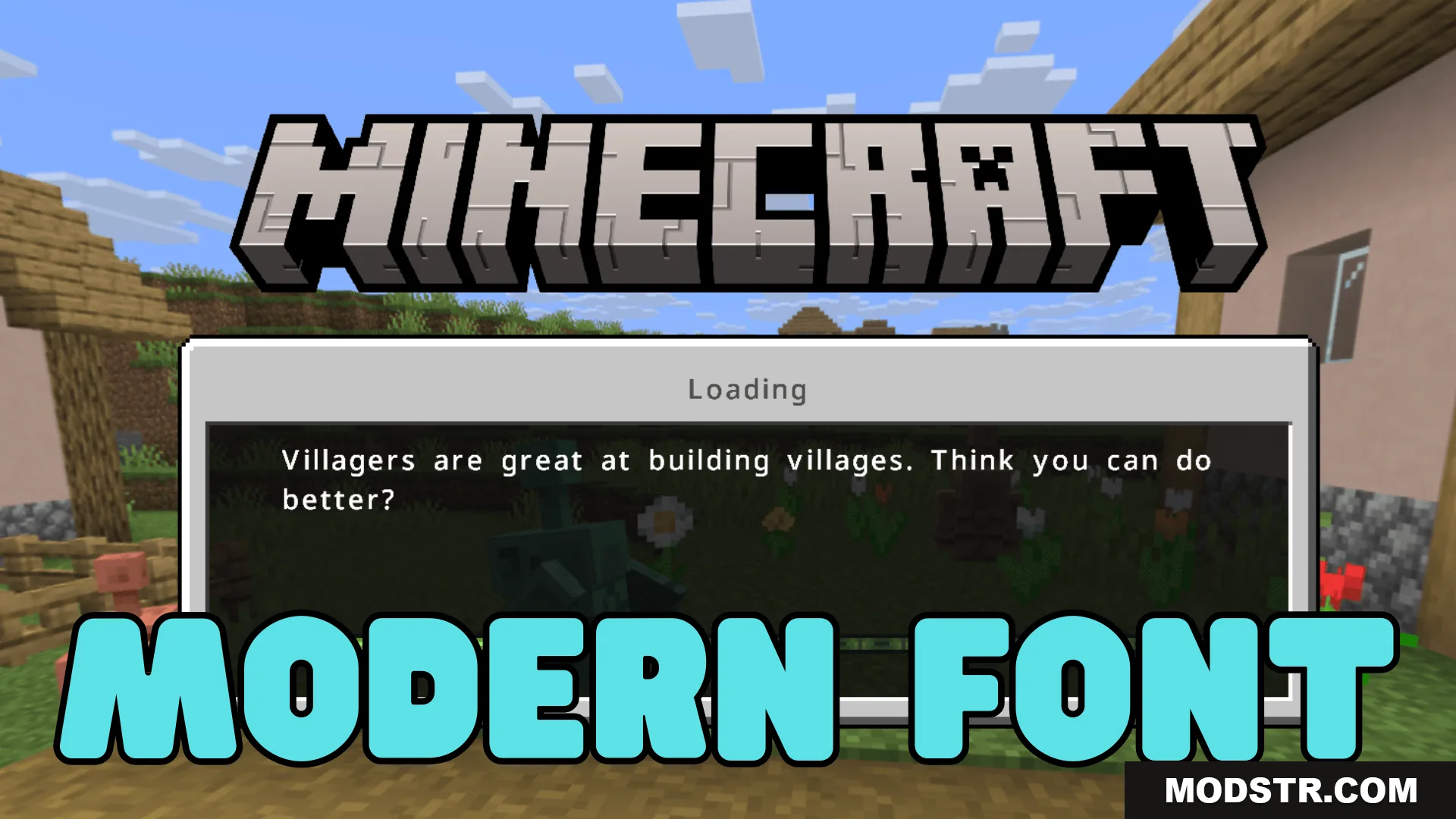 Modern Font Texture Pack (26.x, 1.21) – MCPE/Bedrock