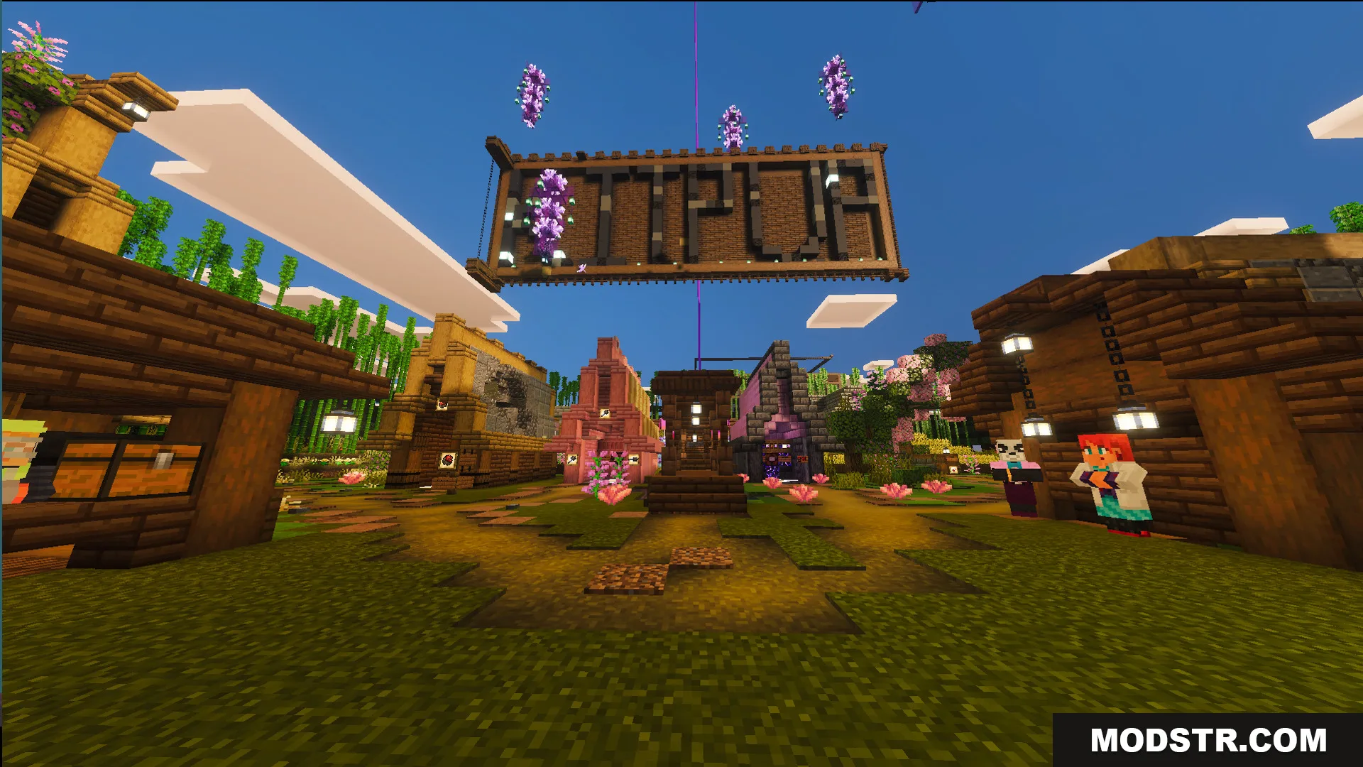 Modern Kit Pvp Practice Map Screenshot 13 The main hub of the Modern kit pvp practice Map with buildings