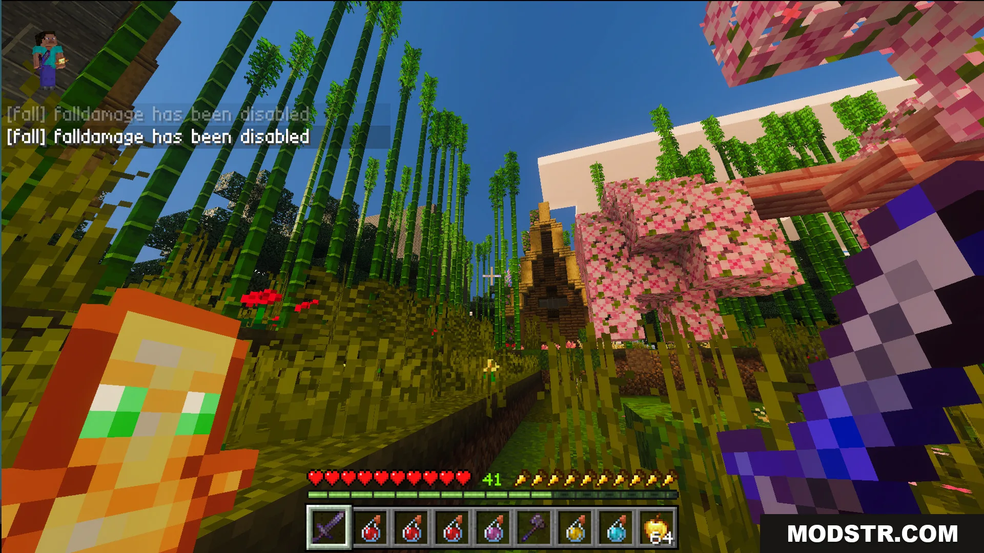 Modern Kit Pvp Practice Map Screenshot 3 Modern kit pvp practice map showing player with totem and enchanted sword