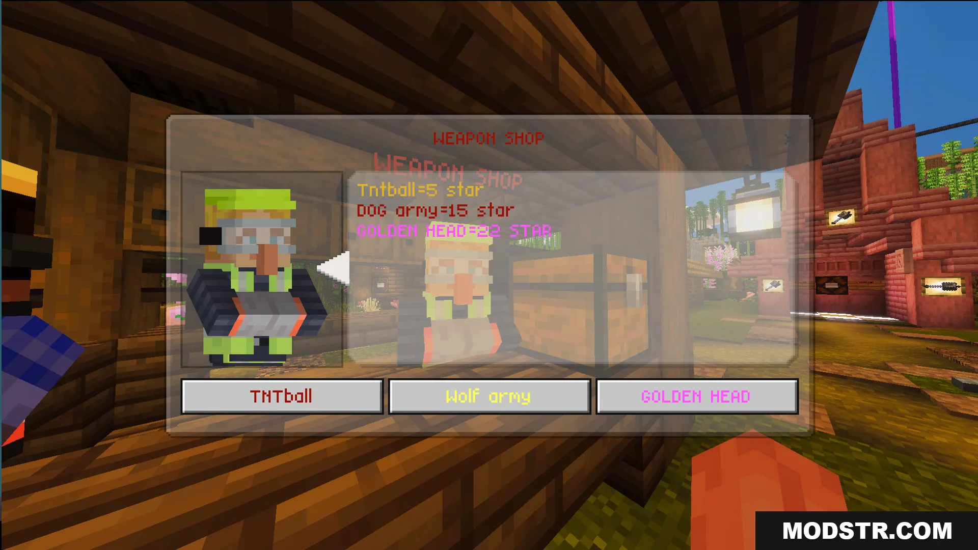 Modern Kit Pvp Practice Map Screenshot 9 Weapon shop menu in Modern kit pvp practice Map selling unique items