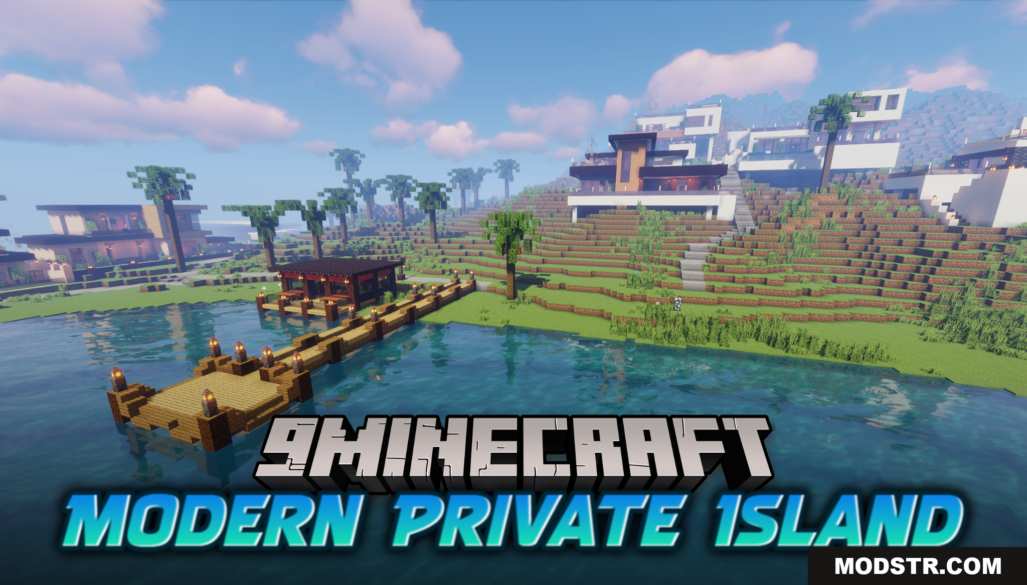 Modern Private Island Map