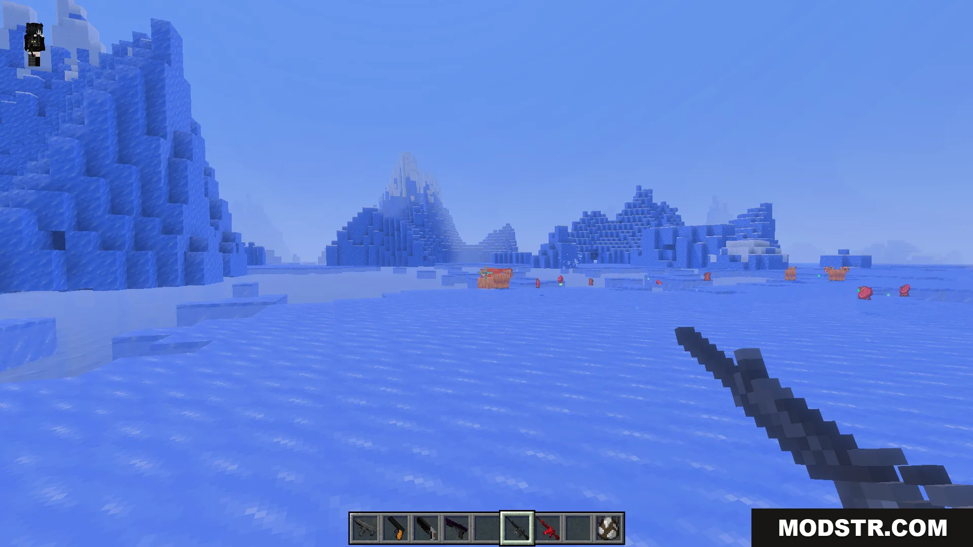 More Gun Classic Addon Screenshot 6 Aiming a powerful sniper weapon at enemies from a safe distance