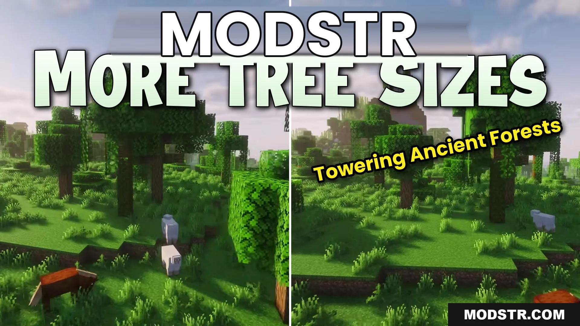 More Tree Sizes Mod (1.21.1, 1.20.1) – Chop Down Towering Trees cover art