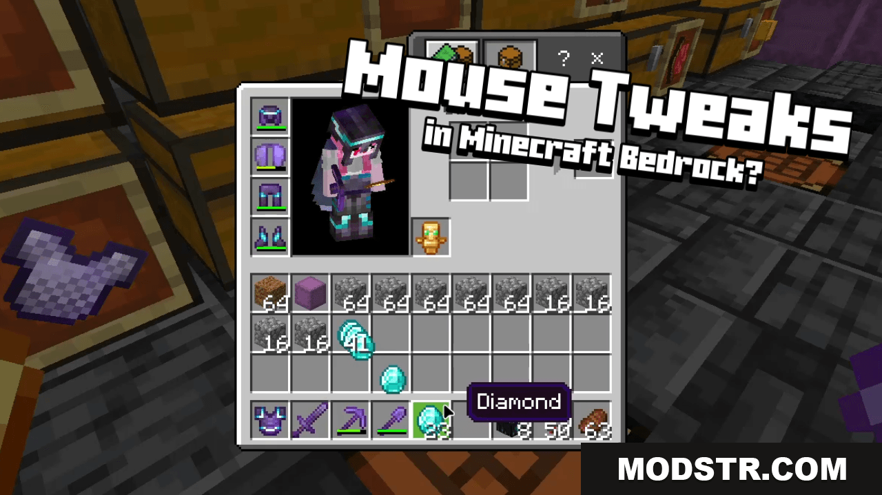 Mouse Wheel Tweaks Texture Pack (26.x, 1.21) – Scroll to Move Items in Your Inventory