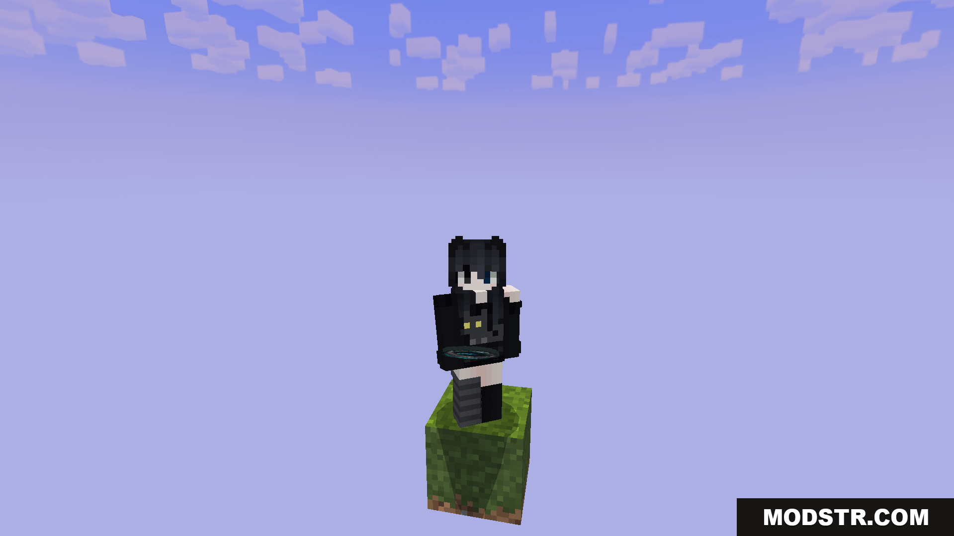The survival challenge begins on a lone block in the sky