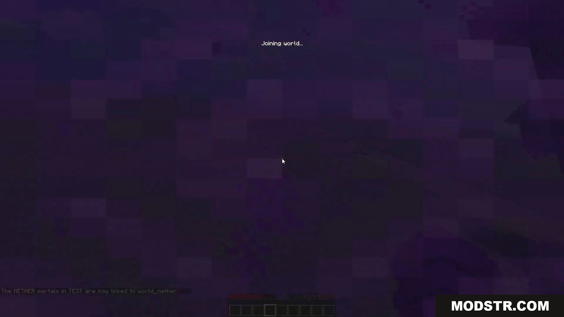 Player joining a new world through a linked nether portal