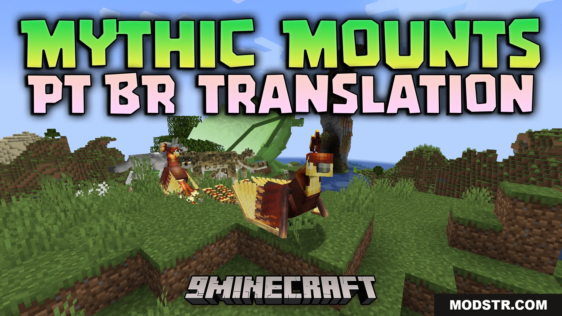 Mythic Mounts PT BR Translation Resource Pack (1.20.1) – Brazilian Portuguese Language For Mythic Mounts cover art