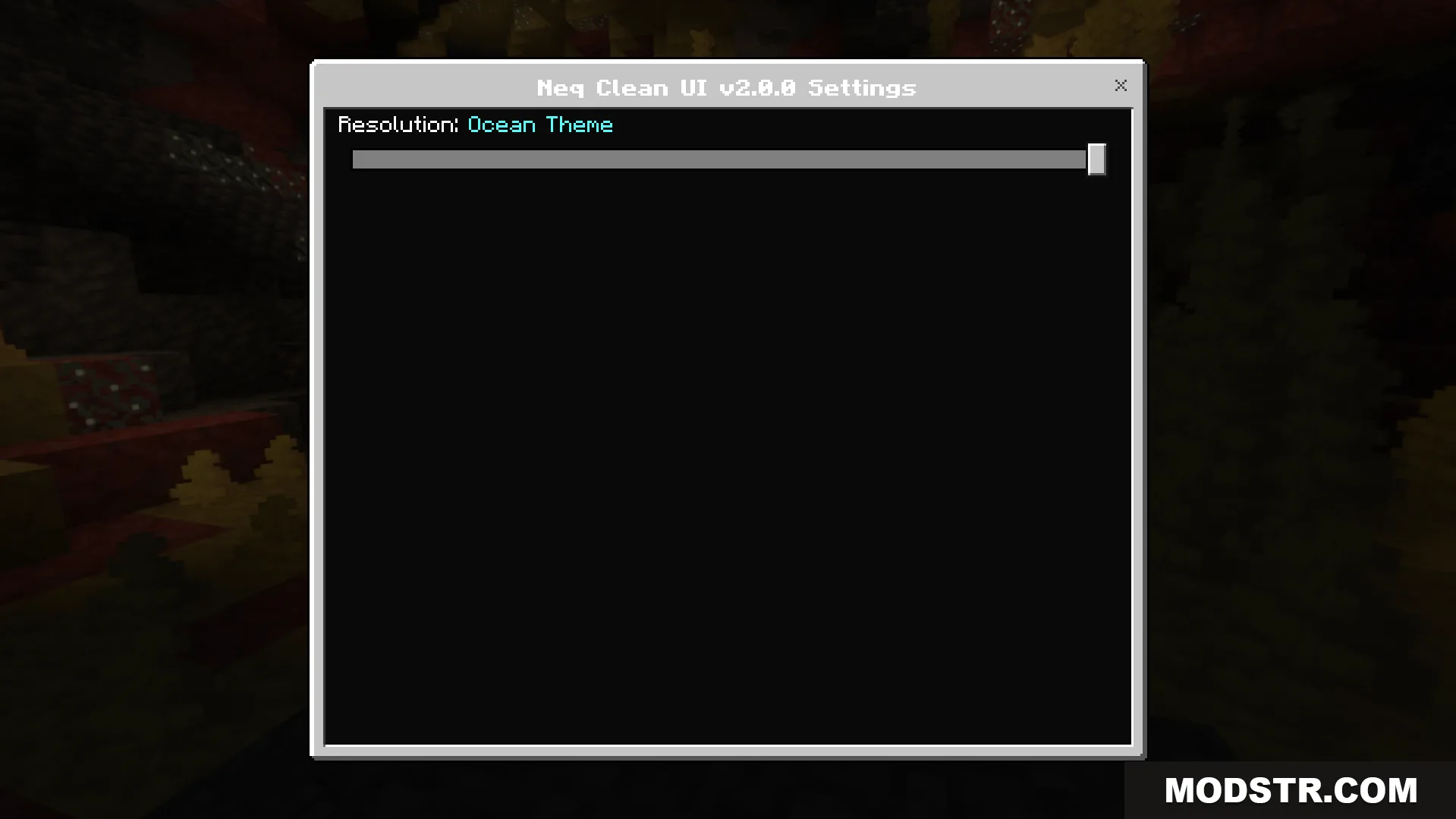 Neqs Clean UI Texture Pack Screenshot 1 Settings window for Neqs Clean UI featuring a modern and simple interface design