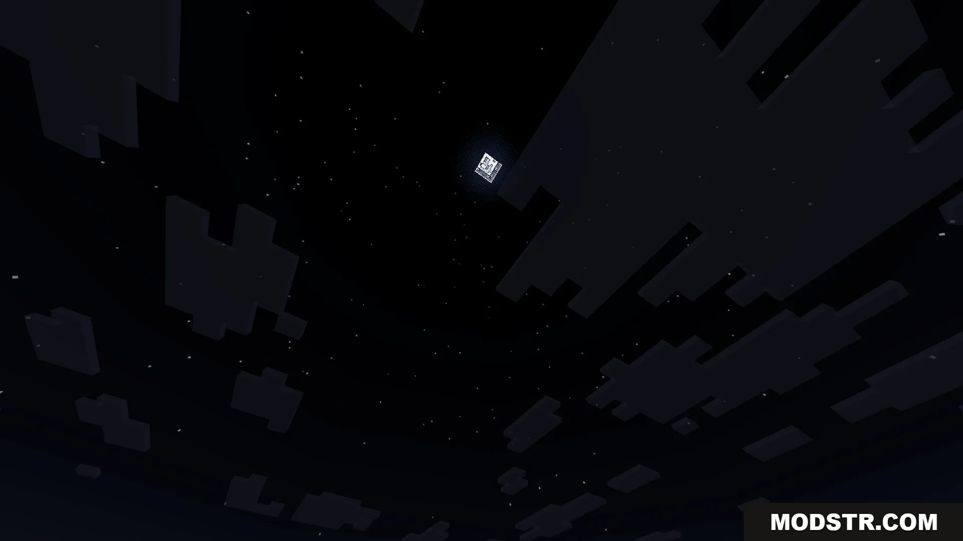 Newb CraftEdge Shader - RenderDragon Shader Screenshot 5 Newb CraftEdge adds a custom animated black hole to the End sky