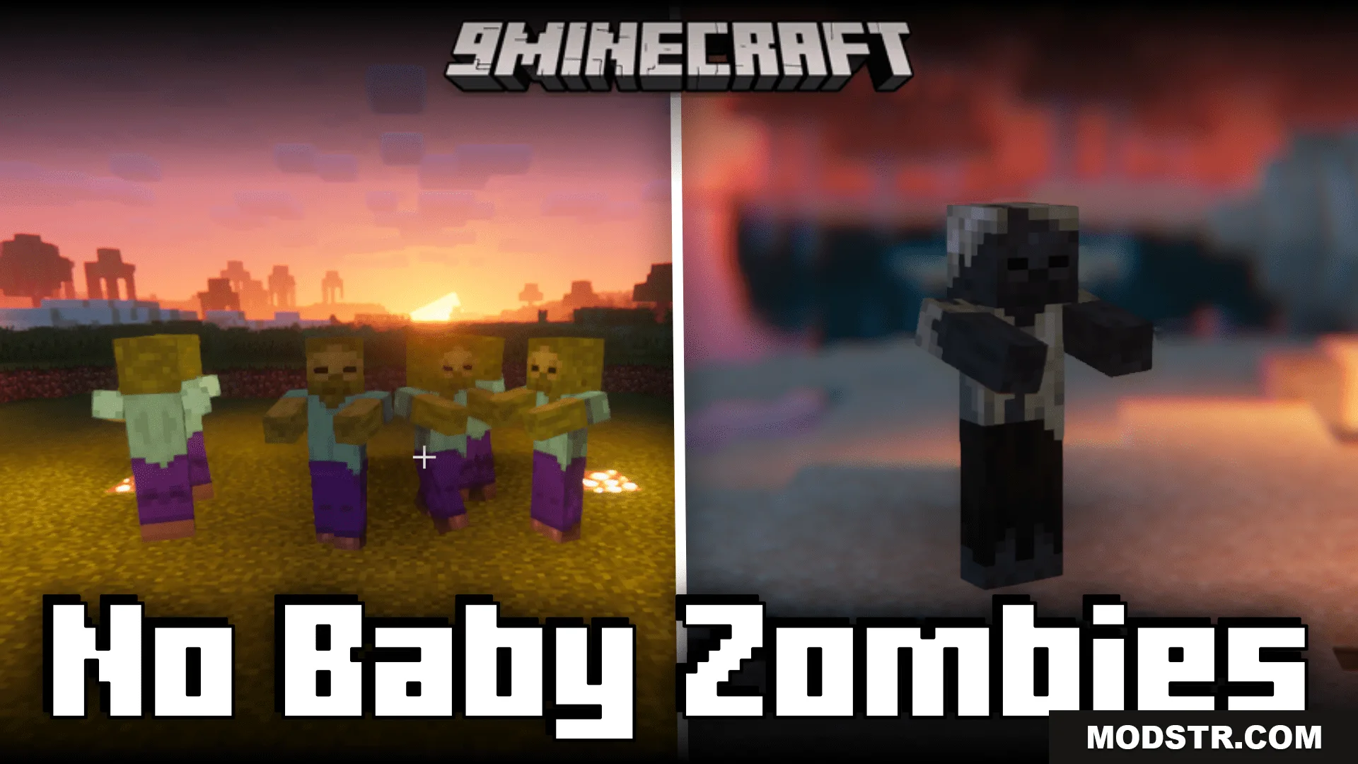 No Baby Zombies Mod (26.2, 1.20.1) – Prevents Baby Zombies From Spawning cover art