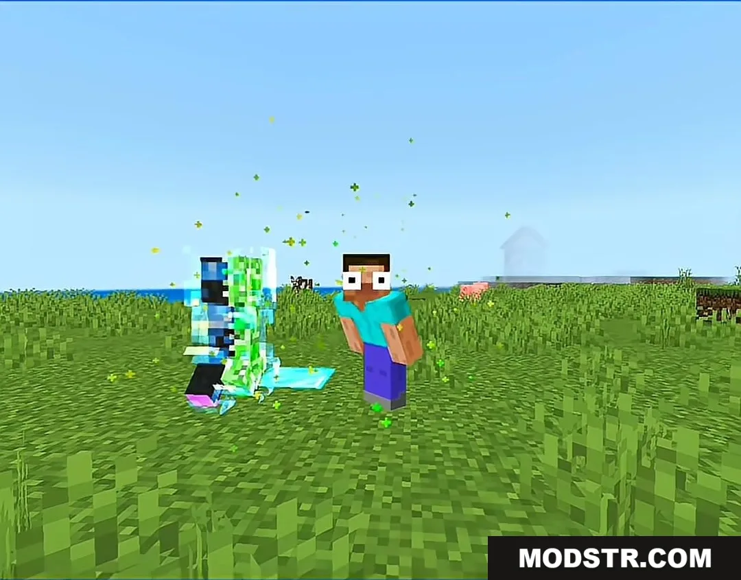 NO WAY MOD Addon Screenshot 3 Player triggers a cinematic mob spawn animation by sneaking in the field