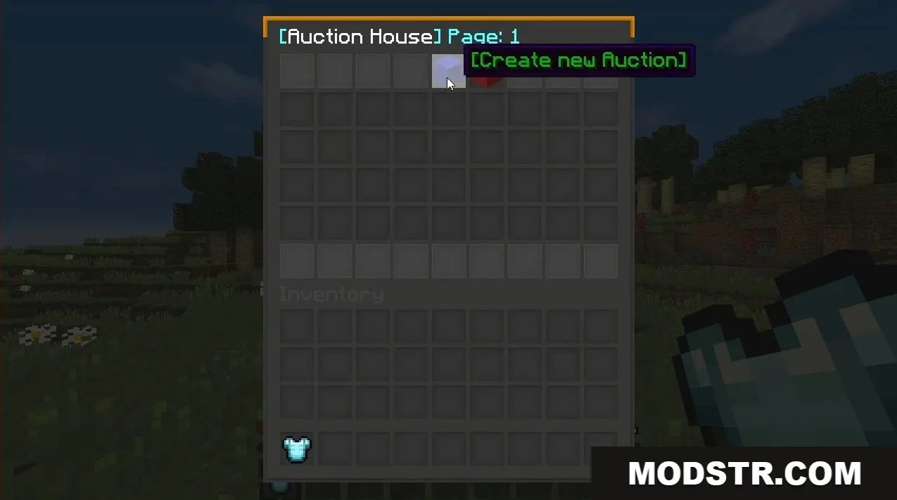NPC Auctions Plugin Screenshot 3 The Auction House interface for creating a new auction