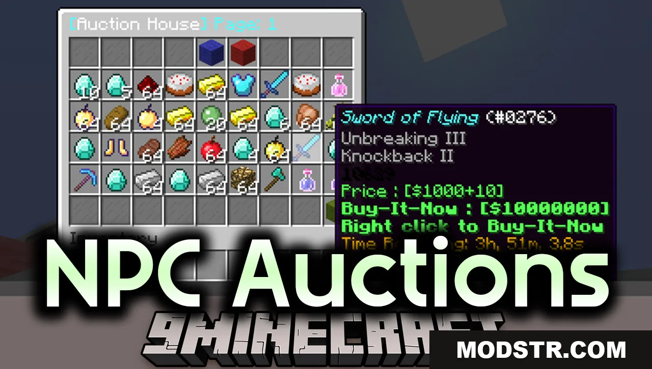 NPC Auctions Plugin (1.12.2) – Safe Auctions So Players Never Get Scammed