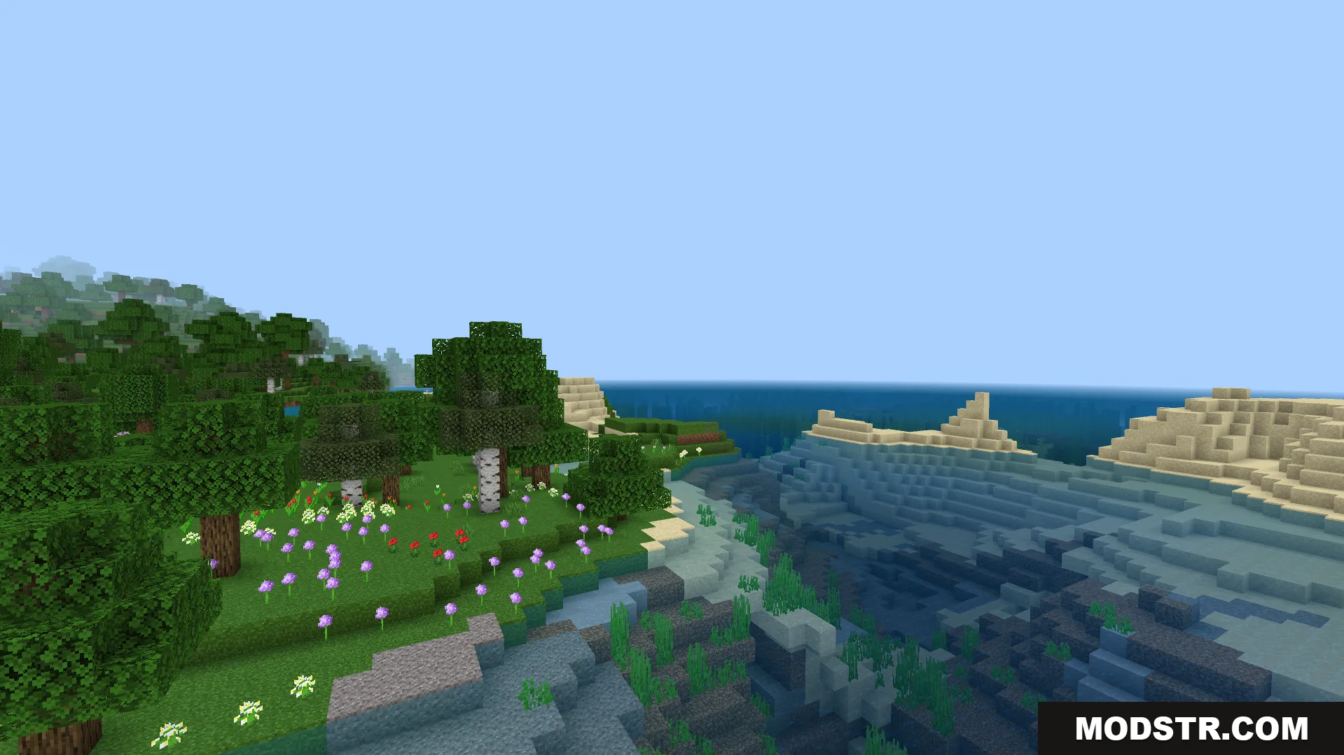 coastal landscape showing clean water rendering and better visibility for smoother gameplay