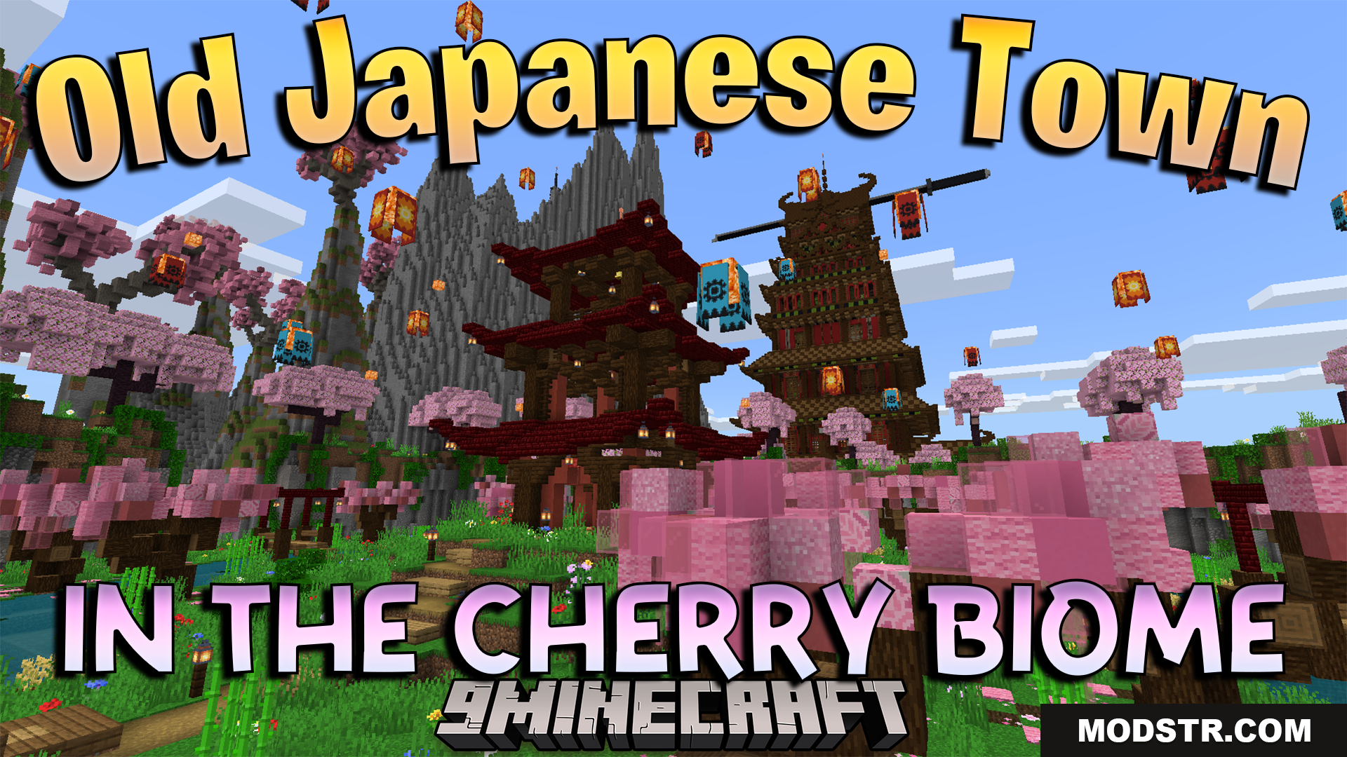 Old Japanese Town in the Cherry Biome Map
